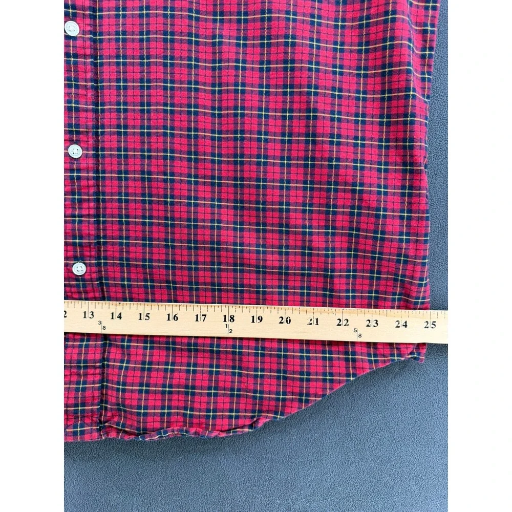 Polo Ralph Lauren Mens XL Classic Fit Red Plaid Button Down Shirt Long Sleeve